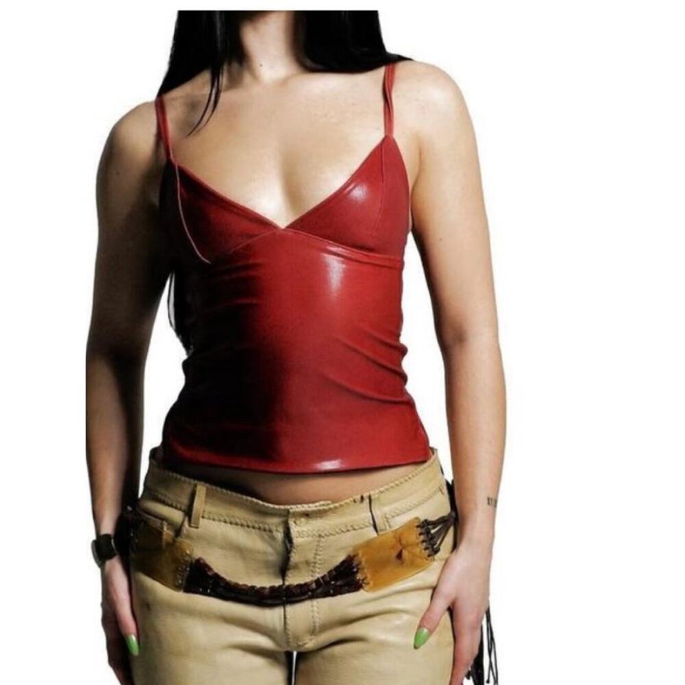 Akino Merlot Top L faux l